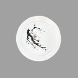 4-3/4" Plate, White — Plum Blossom Design