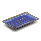 8.5" x 5.25" Rectangular Ceramic Plate, Sapphire
