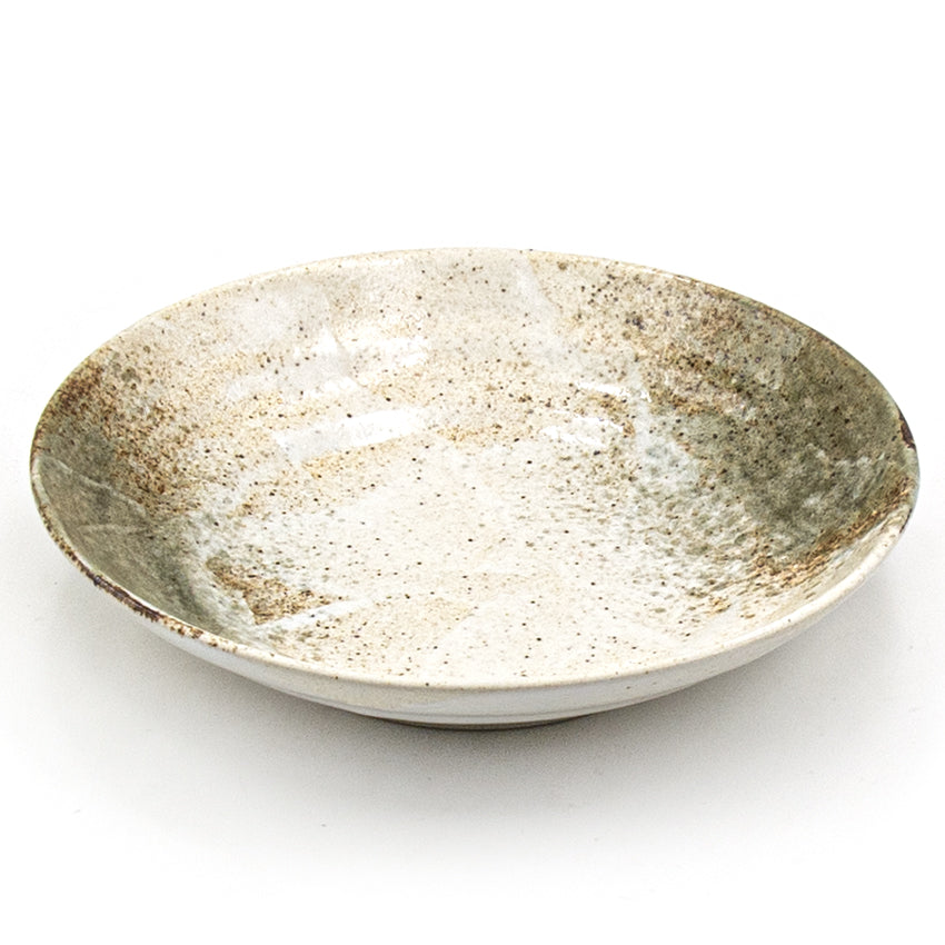 9" Round Ceramic Plate, Brown