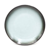 6" Round Ceramic Plate, Aqua