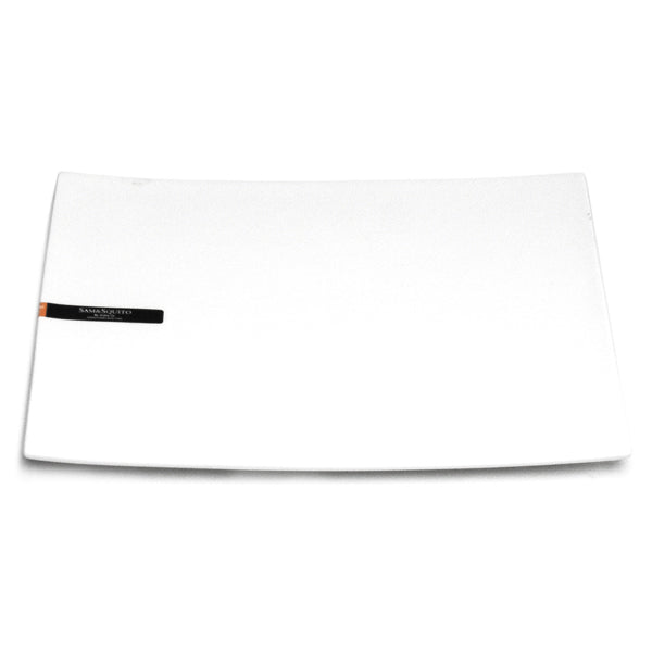 12-2/3" Rectangular Plate, White