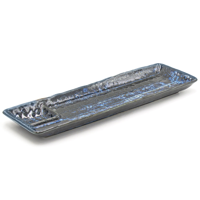 13" x 4" Ceramic Serving Platter, Navy, Blue