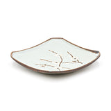 5.25" Ceramic Plate, Green — Floral Design