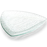 11.2" Triangular Textured Glass Plate, Clear