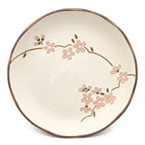 10" Round Ceramic Dinner Plate, Beige, Pink — Sakura Design