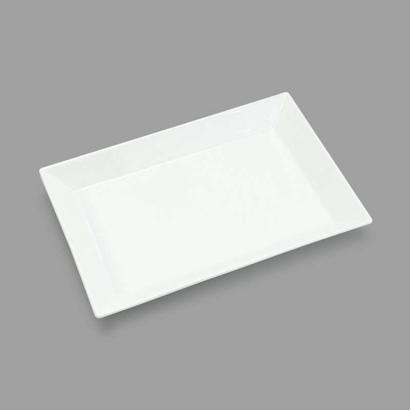 10-1/4" x 7" Rectangular Porcelain Plate, White