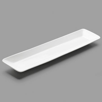 17-1/4" x 3-1/2" Rectangular Porcelain Plate, White