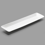 17-1/4" x 3-1/2" Rectangular Porcelain Plate, White