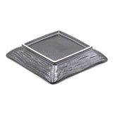 7" Square Ceramic Plate, Gray