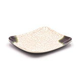5.5" x 4.75" Rectangular Melamine Plate, Green, Beige — Oribe Design