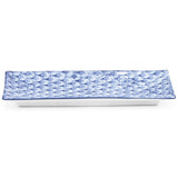 10.25" x 4.25" Rectangular Ceramic Plate, Blue