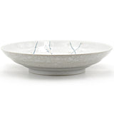 9" Ceramic Deep Plate, White — Plum Blossom Design
