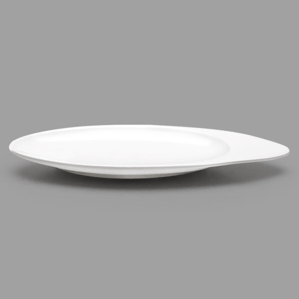 10" x 4" Oval Ceramic Plate, White