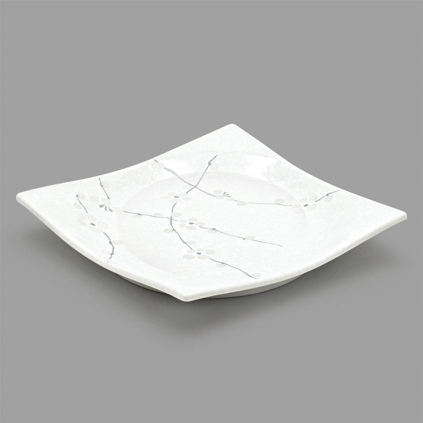 6.75" Square Ceramic Plate, White — Sakura Design