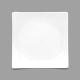 6.5" Square Ceramic Plate, White