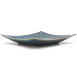 8.25" Square Ceramic Plate, Blue, Gray