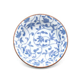 3.5" Ceramic Plate, Blue — Floral Design