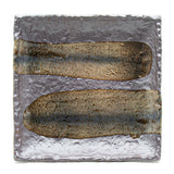 9.65" Square Ceramic Plate, Dark Brown, Silver, Gray