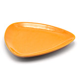 8.9" Triangular Ceramic Plate, Orange