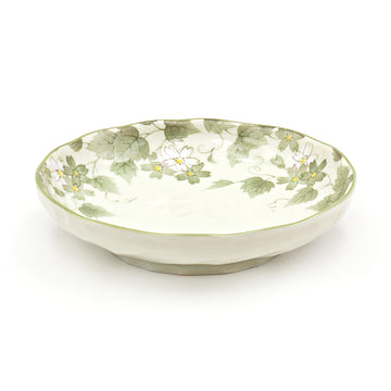 5" Ceramic Plate, Green — Floral Design