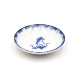 3.5" Ceramic Plate, Blue — Seafood Assortment Design