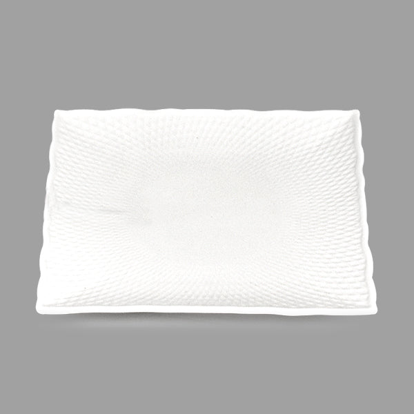 7.25" Square Porcelain Plate, White