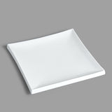 7-3/4" Square Porcelain Plate, White