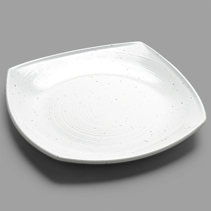 12" Square Melamine Plate, White