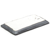 12" x 6" Rectangular Ceramic Plate, Brown