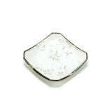5.5" Square Porcelain Plate, Gray