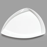8.5" Triangular Porcelain Plate, White
