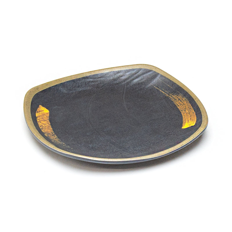 9" Square Melamine Plate, Gray