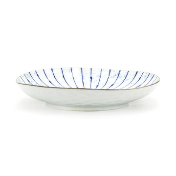 4.75" Ceramic Plate, Blue — Fubuki Tokusa Design