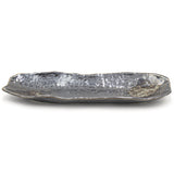 13.35" x 4" Rectangular Ceramic Sushi Plate, Black