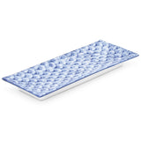 10.25" x 4.25" Rectangular Ceramic Plate, Blue