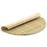 6.5" Round Bamboo 3-Piece Soba Mat Set with Bamboo Mat, Brown