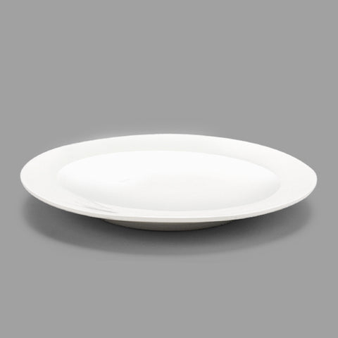 10.5" Round Porcelain Plate, White
