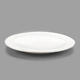10.5" Round Porcelain Plate, White
