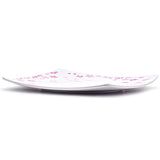 7.25" Square Melamine Plate, White, Pink — Floral Design