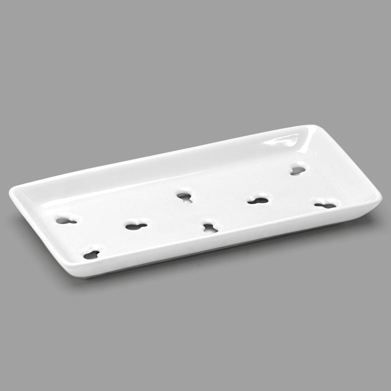 8" x 3-3/4" Rectangular Porcelain Plate, White