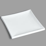 10-1/2" Square Porcelain Plate, White