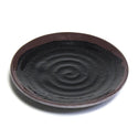 6.85" Round Melamine Plate, Black, Brown