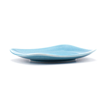 5" Square Ceramic Plate, Blue