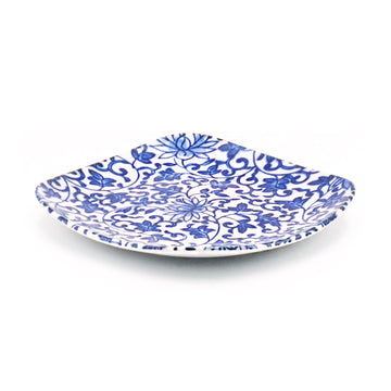 5" Square Ceramic Plate, Blue — Arabesque Design
