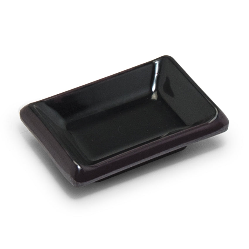3.5" x 2.35" Melamine Sauce Dish, Black, Brown