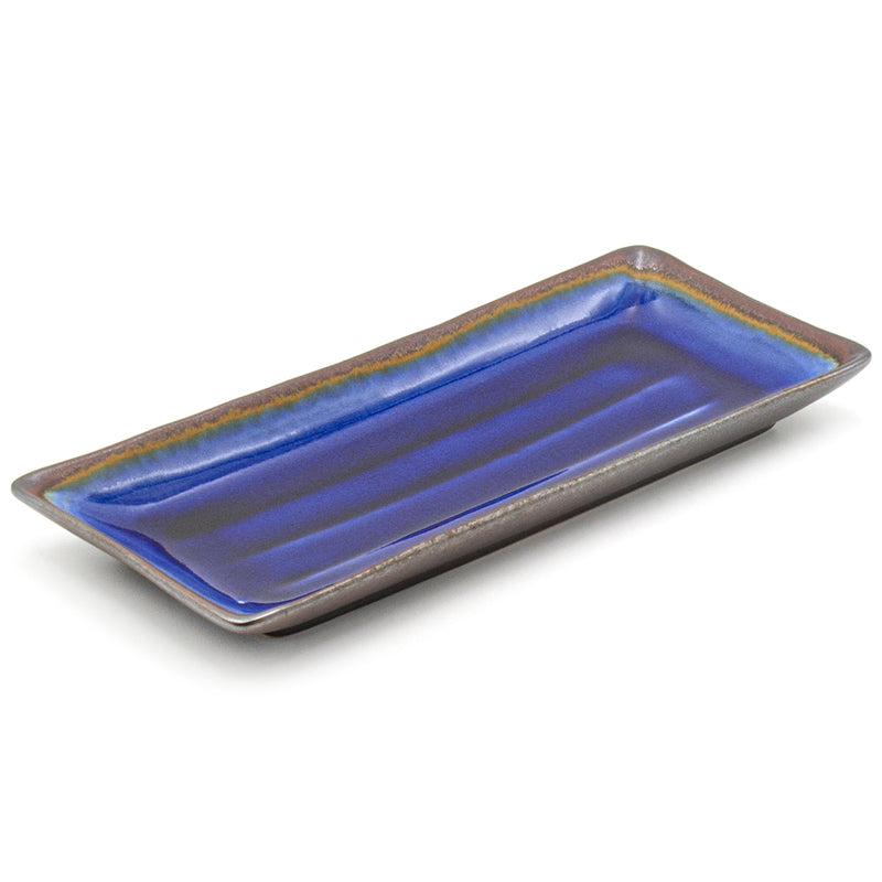 11¾ × 4.85 in Sapphire Blue Ceramic Plate — AS211-SP