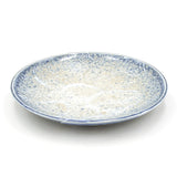 7.5" Ceramic Plate, Blue, Beige
