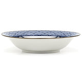 8.35" Round Ceramic Deep Plate, Blue — Cat Design