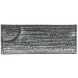 12.25" x 4.65" Rectangular Ceramic Plate, Gray