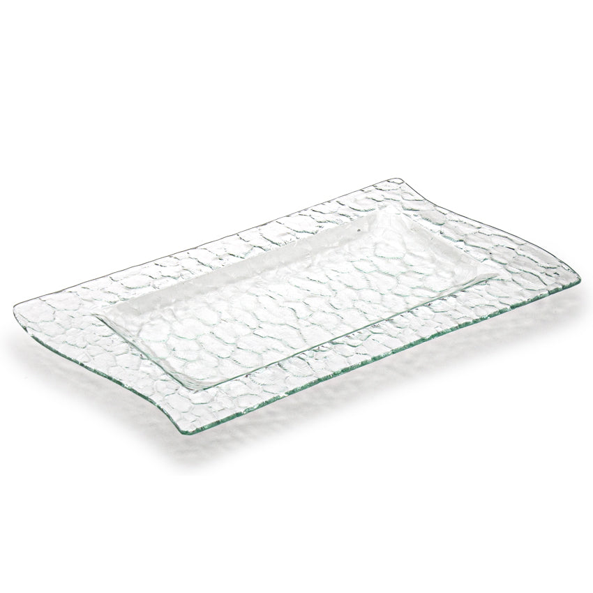 13.75" x 8" Glass Serving Platter, Clear